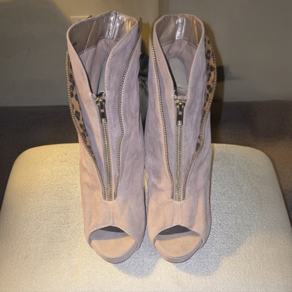 Stylish Peep-Toe Ankle Boots